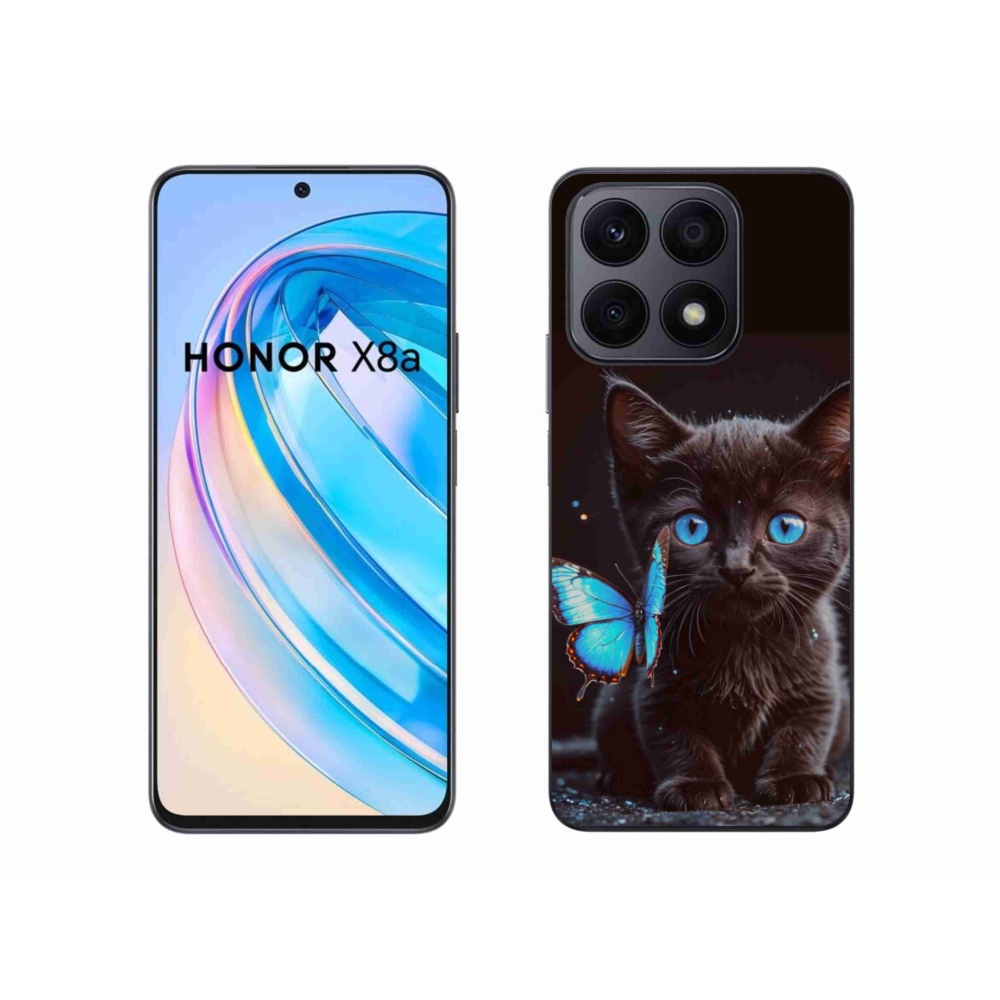 Gelový kryt mmCase na Honor X8a - černé kotě 3
