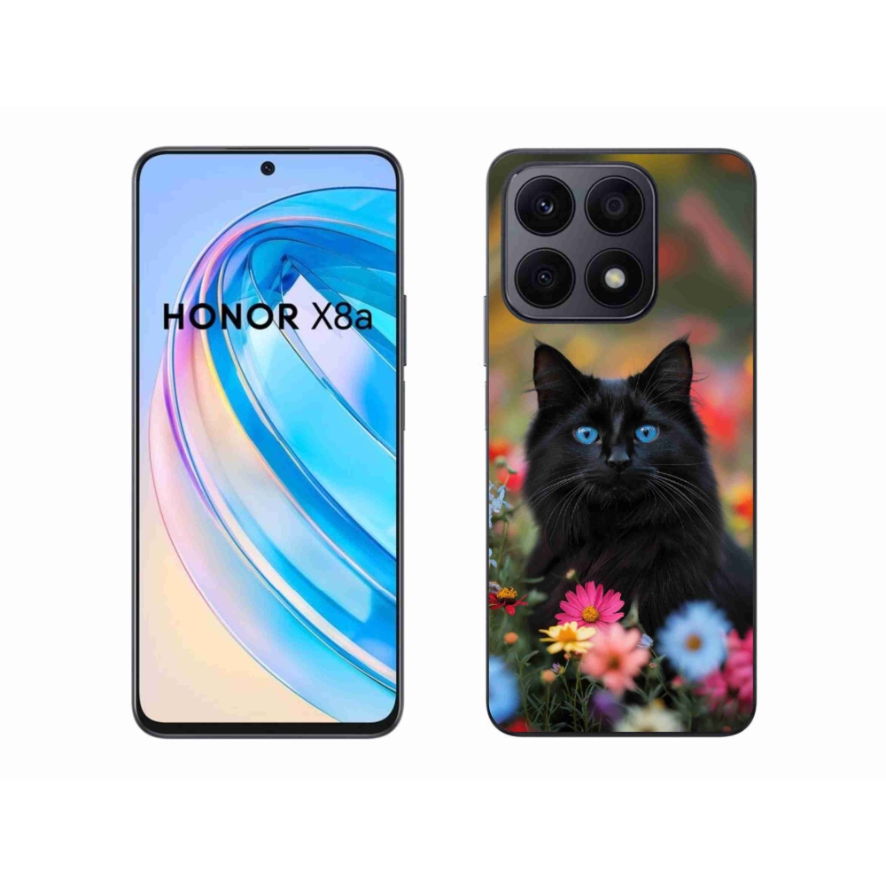 Gelový kryt mmCase na Honor X8a - černé kotě 4
