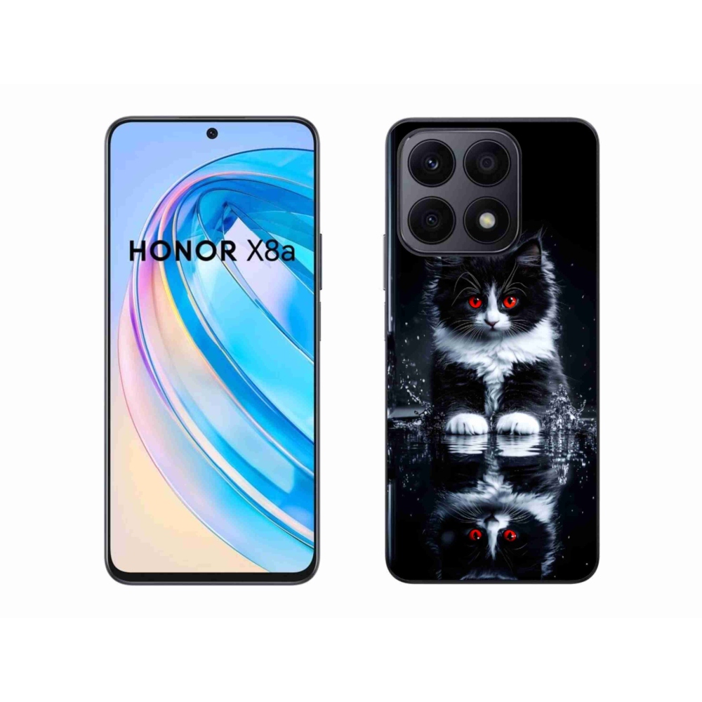 Gelový kryt mmCase na Honor X8a - černobílé kotě