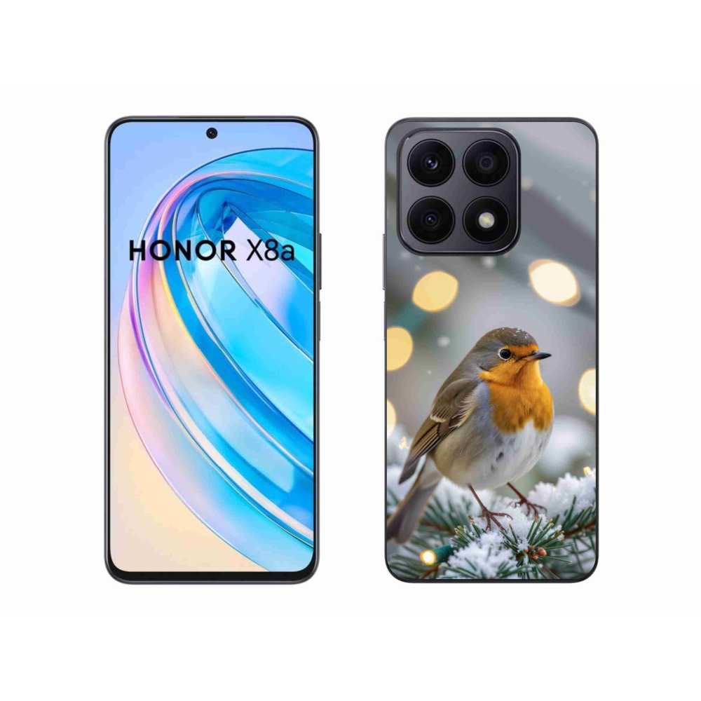 Gelový kryt mmCase na Honor X8a - červenka v zimě