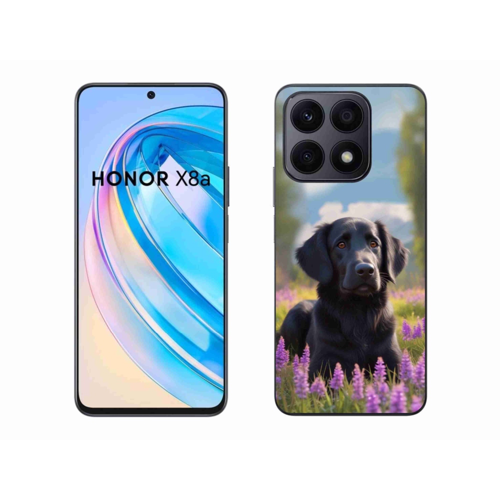 Gelový kryt mmCase na Honor X8a - elegantní černý retrívr