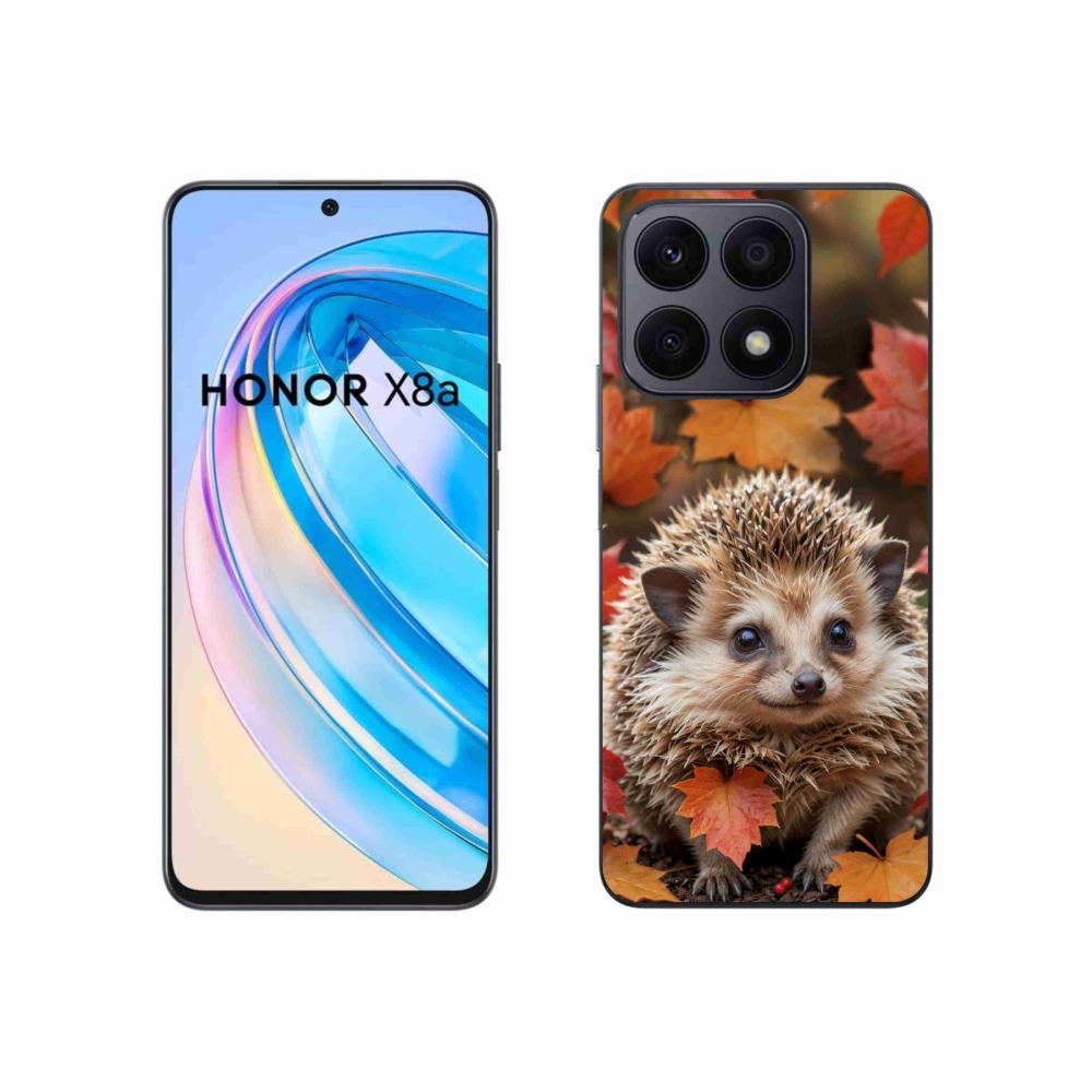 Gelový kryt mmCase na Honor X8a - ježek v listí