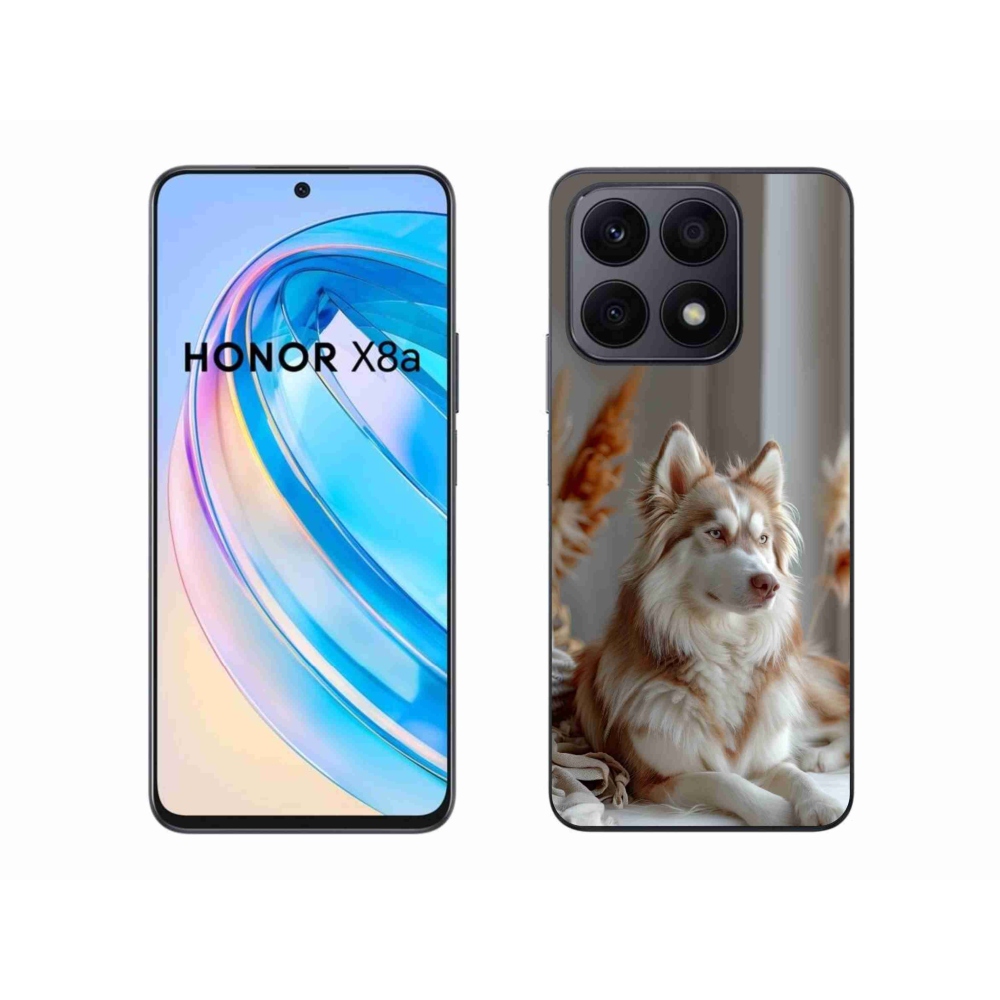 Gelový kryt mmCase na Honor X8a - klidný sibiřský husky