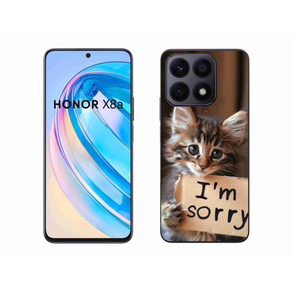 Gelový kryt mmCase na Honor X8a - kočíčí omluva