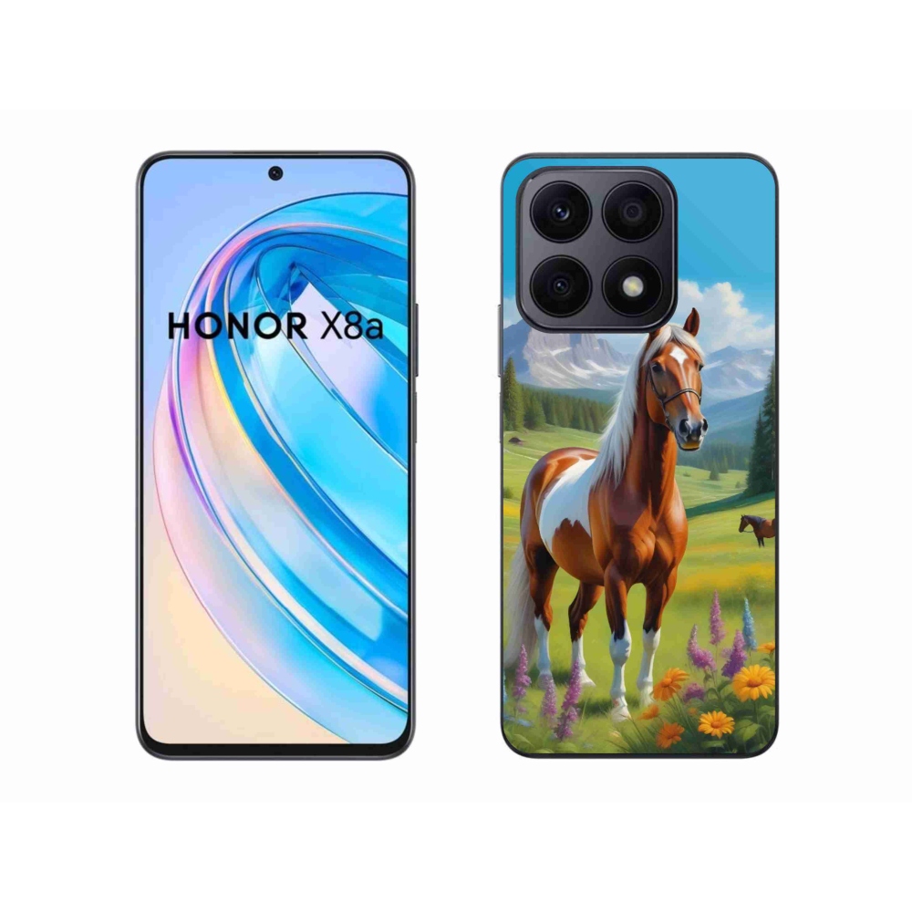 Gelový kryt mmCase na Honor X8a - kůň na louce
