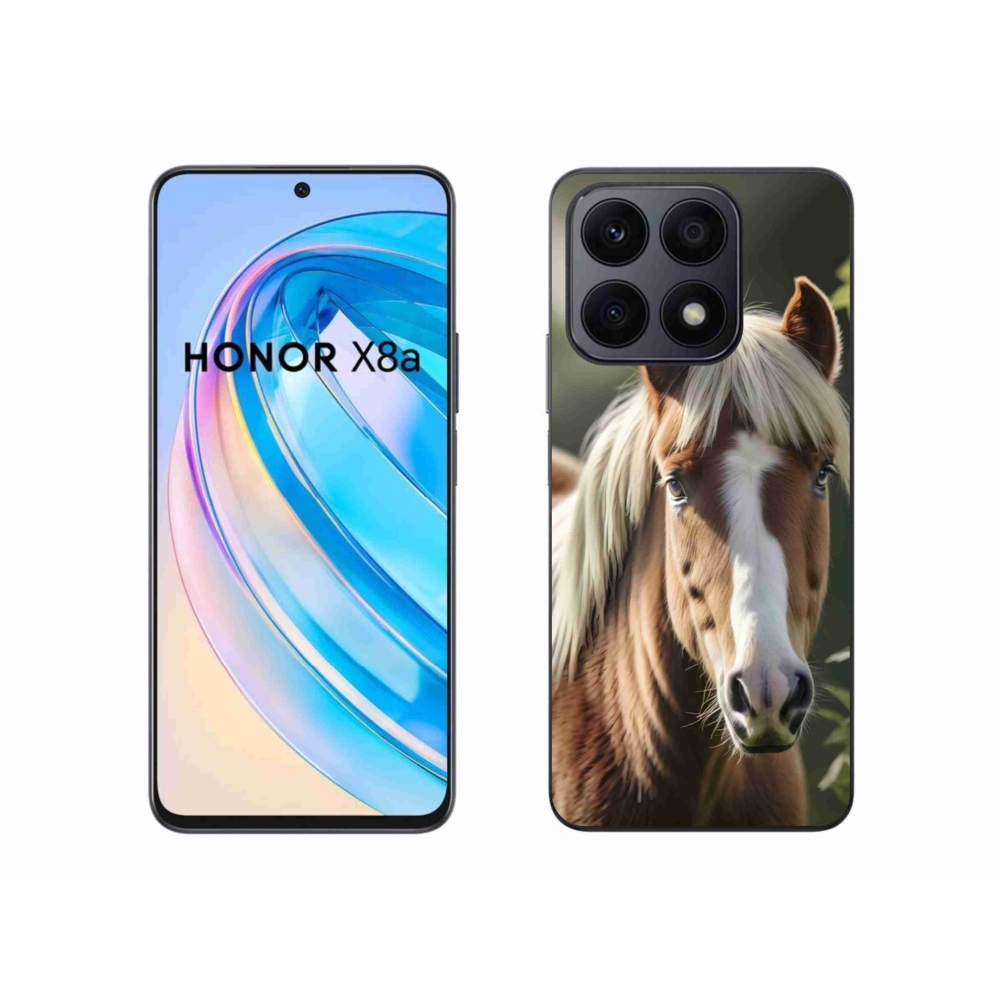 Gelový kryt mmCase na Honor X8a - kůň se světlou hřívou