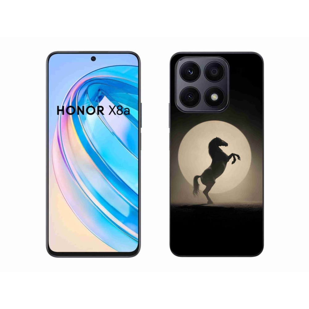 Gelový kryt mmCase na Honor X8a - kůň v siluetě