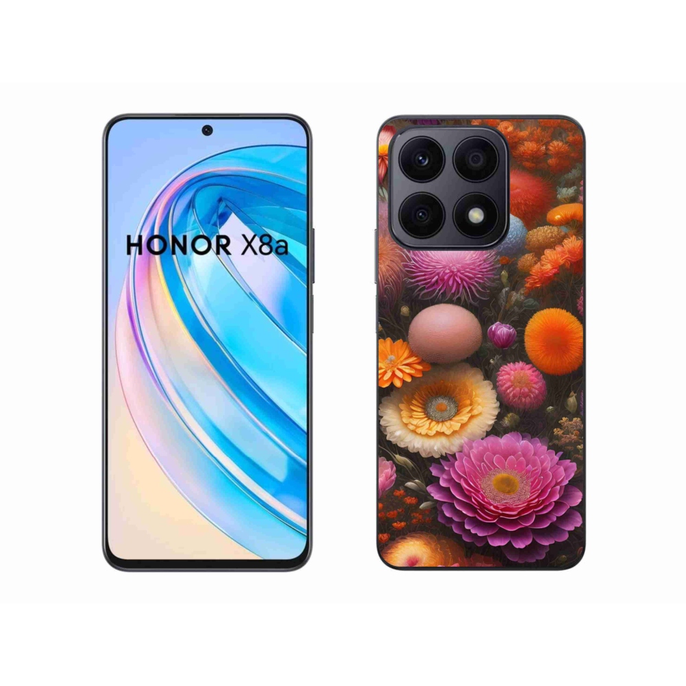Gelový kryt mmCase na Honor X8a - květinová kompozice