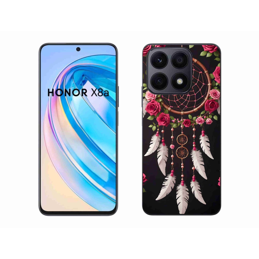 Gelový kryt mmCase na Honor X8a - lapač snů s růžemi
