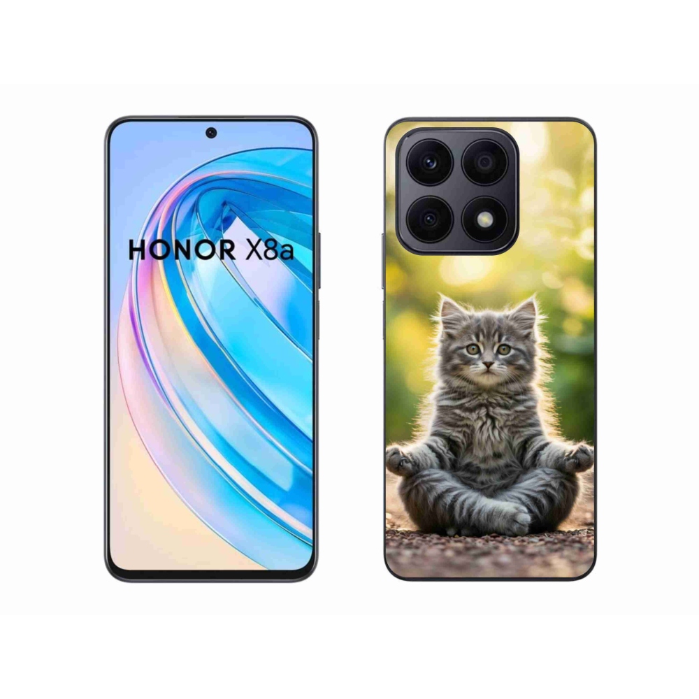 Gelový kryt mmCase na Honor X8a - meditující kotě