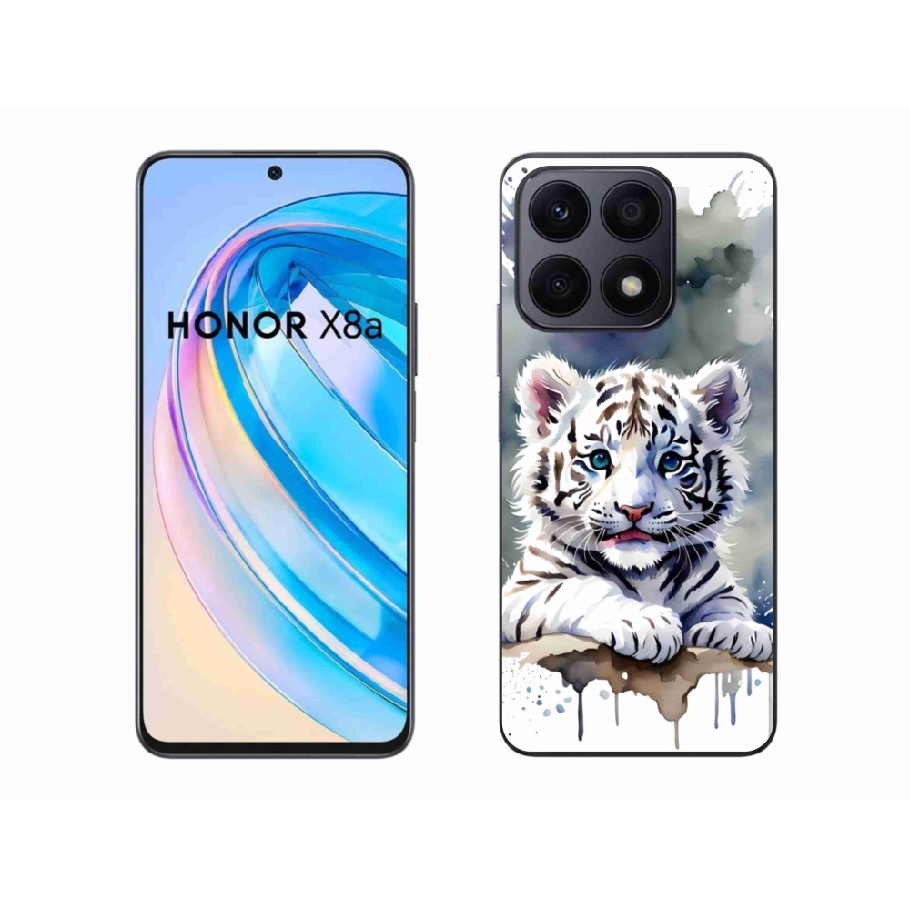Gelový kryt mmCase na Honor X8a - mládě bílého tygra