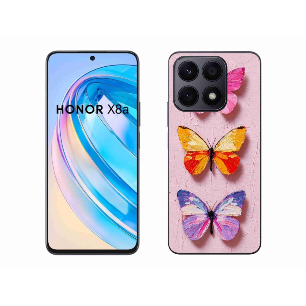 Gelový kryt mmCase na Honor X8a - motýlí trojice