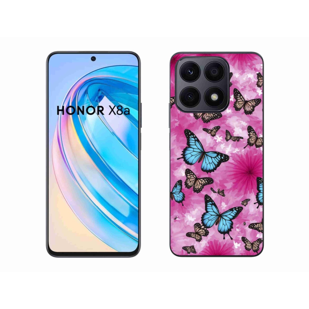 Gelový kryt mmCase na Honor X8a - motýlí zahrada