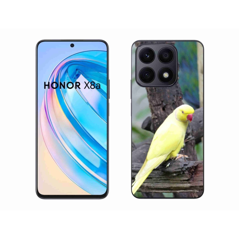 Gelový kryt mmCase na Honor X8a - papoušek alexandr žlutý