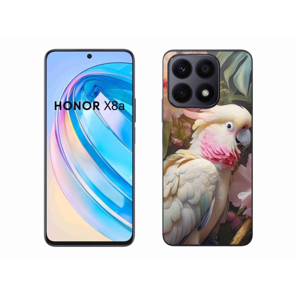 Gelový kryt mmCase na Honor X8a - papoušek kakadu růžový 2
