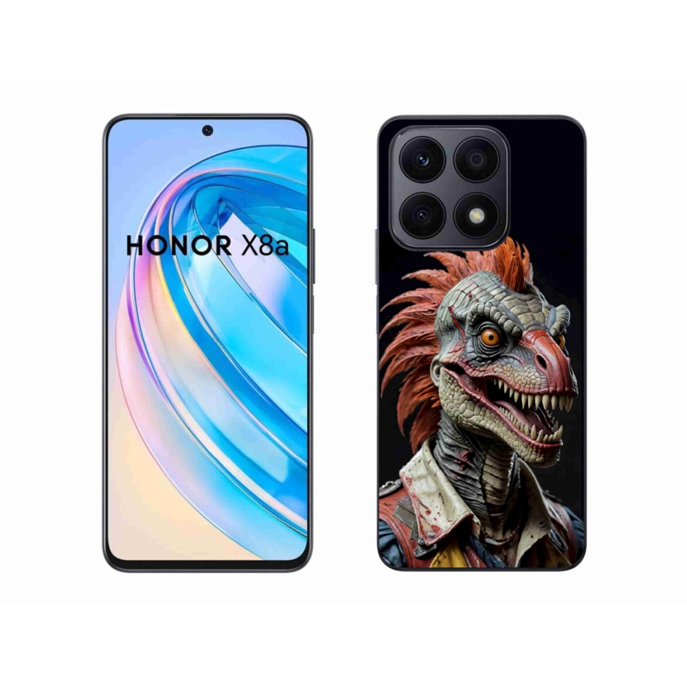 Gelový kryt mmCase na Honor X8a - punk dinosaurus