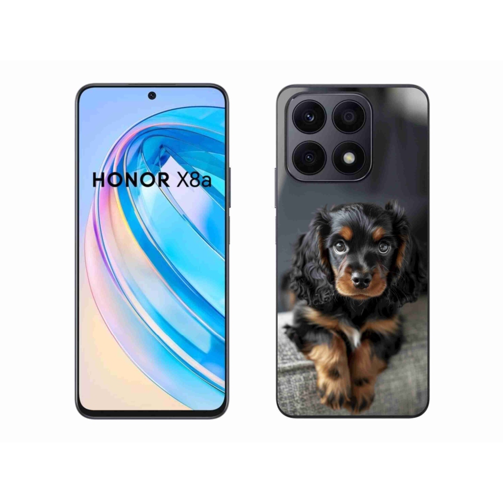 Gelový kryt mmCase na Honor X8a - roztomilý dlouhosrstý jezevčík