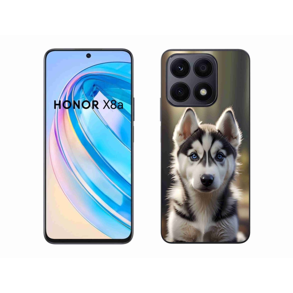 Gelový kryt mmCase na Honor X8a - roztomilý sibiřský husky