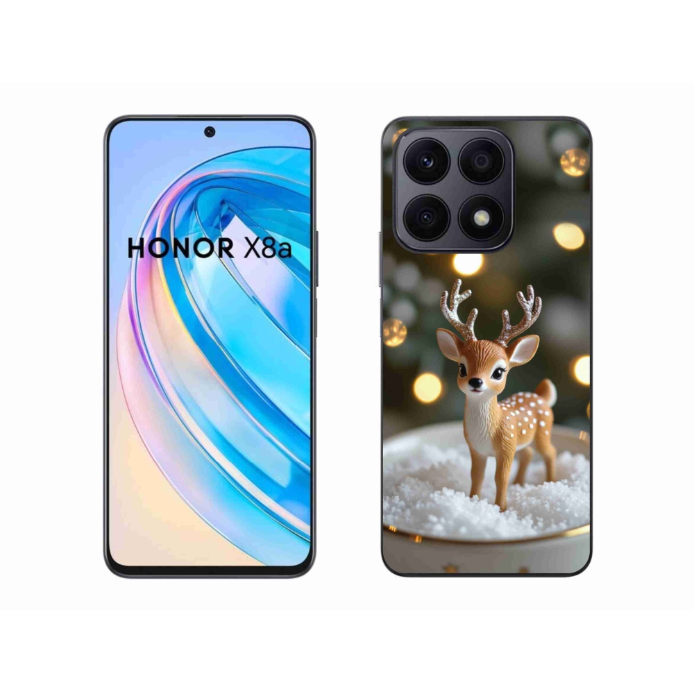 Gelový kryt mmCase na Honor X8a - roztomilý vánoční jelen