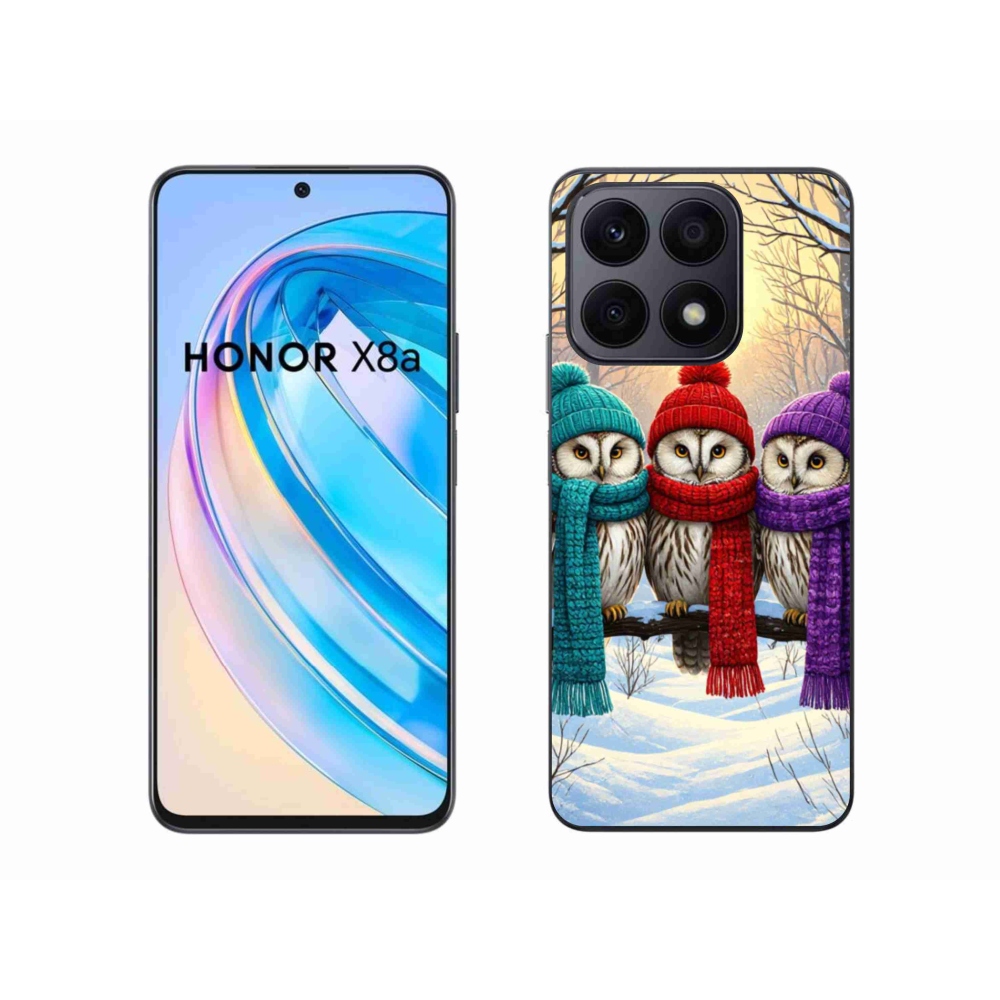 Gelový kryt mmCase na Honor X8a - soví přátelé