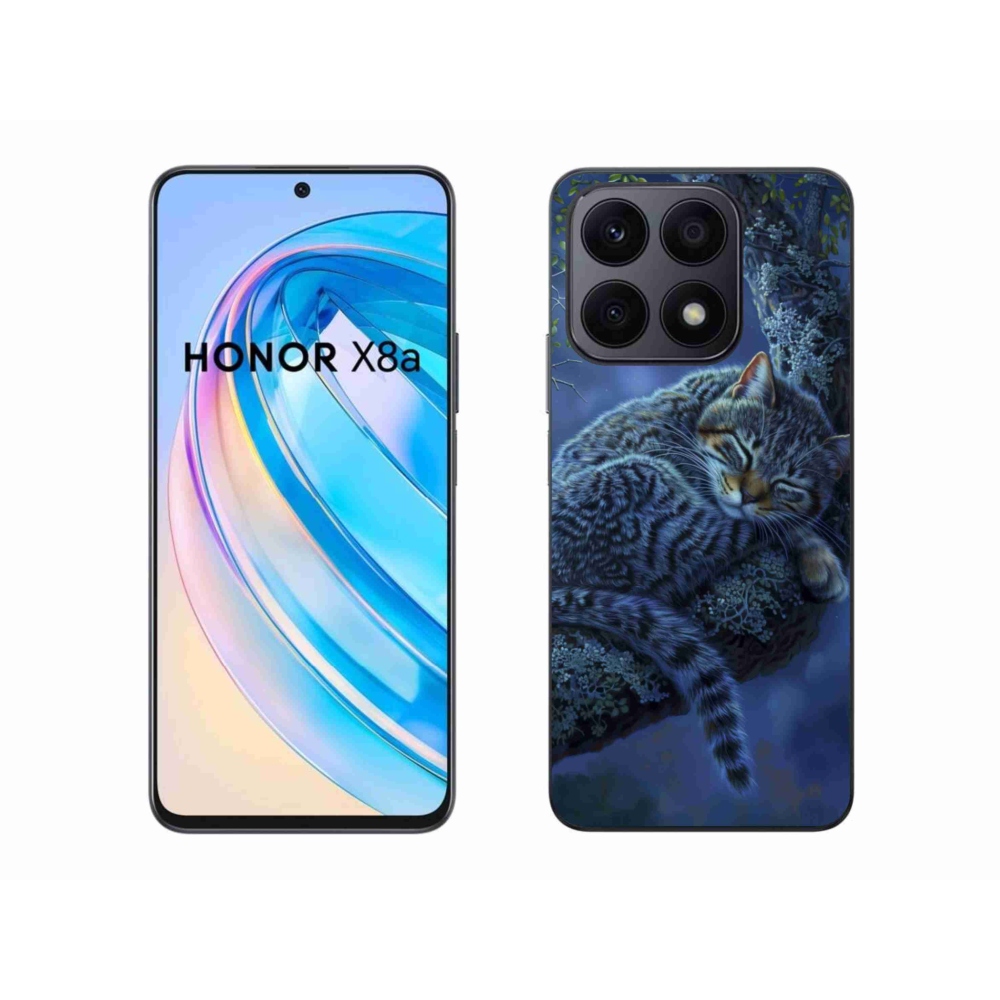Gelový kryt mmCase na Honor X8a - spící kočka