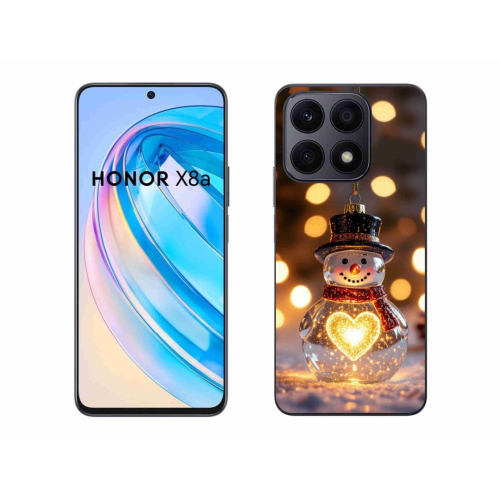Gelový kryt mmCase na Honor X8a - svítící vánoční sněhulák