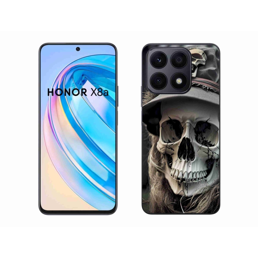 Gelový kryt mmCase na Honor X8a - temná lebka