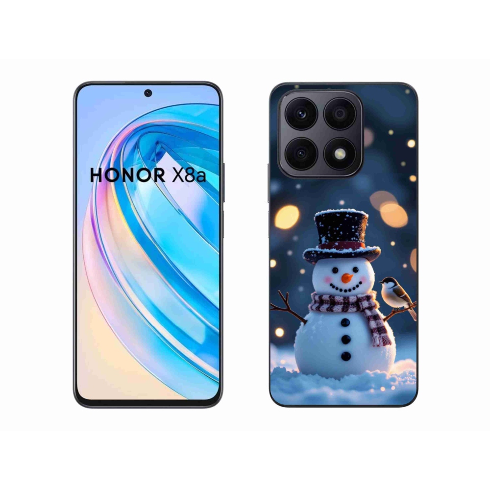 Gelový kryt mmCase na Honor X8a - vánoční sněhulák
