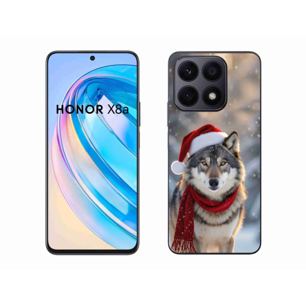 Gelový kryt mmCase na Honor X8a - vánoční vlk