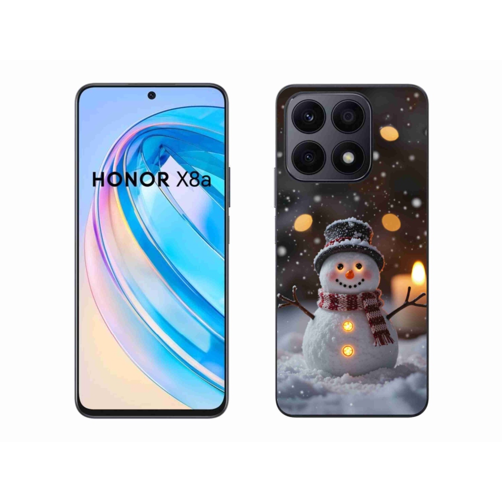 Gelový kryt mmCase na Honor X8a - veselý sněhulák