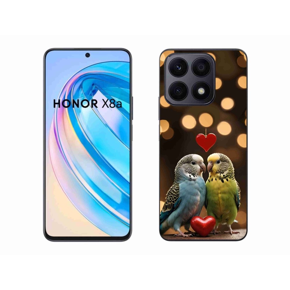 Gelový kryt mmCase na Honor X8a - zamilovaní papoušci