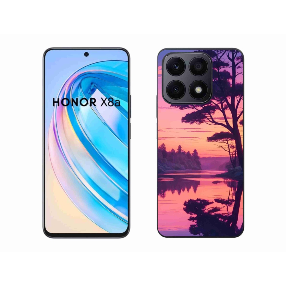 Gelový kryt mmCase na Honor X8a - západ slunce nad jezerem