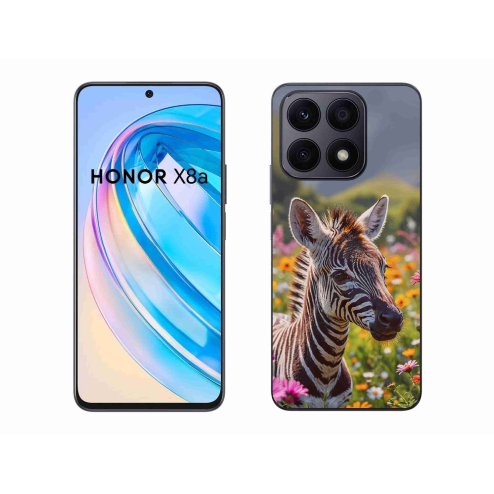 Gelový kryt mmCase na Honor X8a - zebra na louce