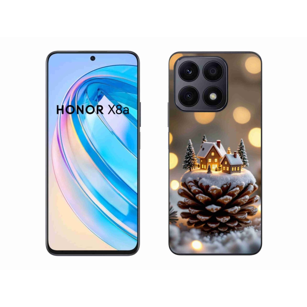 Gelový kryt mmCase na Honor X8a - zimní vesnička