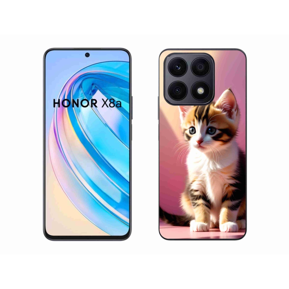 Gelový kryt mmCase na Honor X8a - zvědavé kotě 2