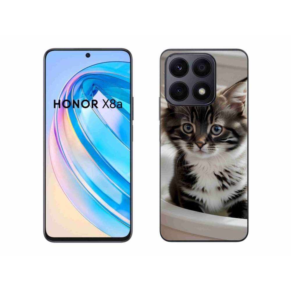 Gelový kryt mmCase na Honor X8a - zvědavé kotě