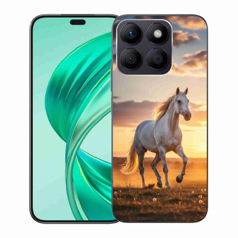 Gelový kryt mmCase na Honor X8b - běžící bílý kůň 2