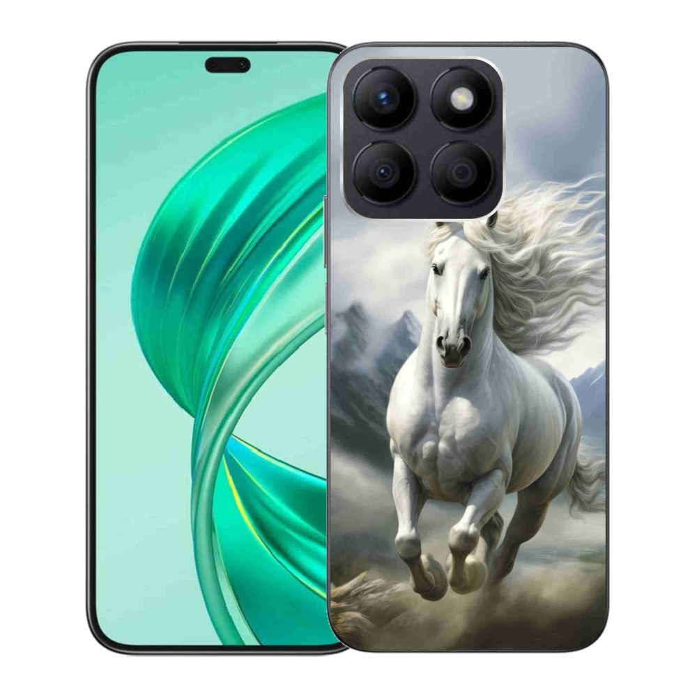 Gelový kryt mmCase na Honor X8b - běžící bílý kůň 3