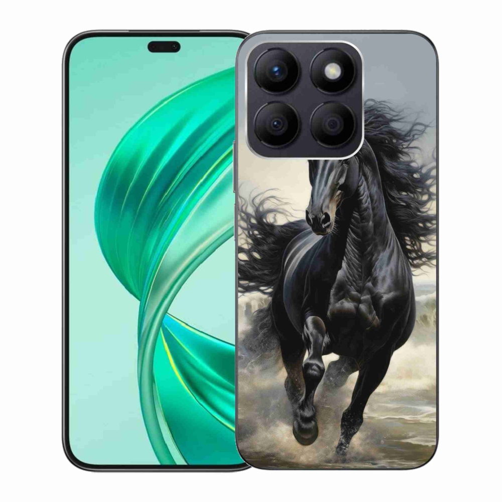 Gelový kryt mmCase na Honor X8b - běžící černý kůň