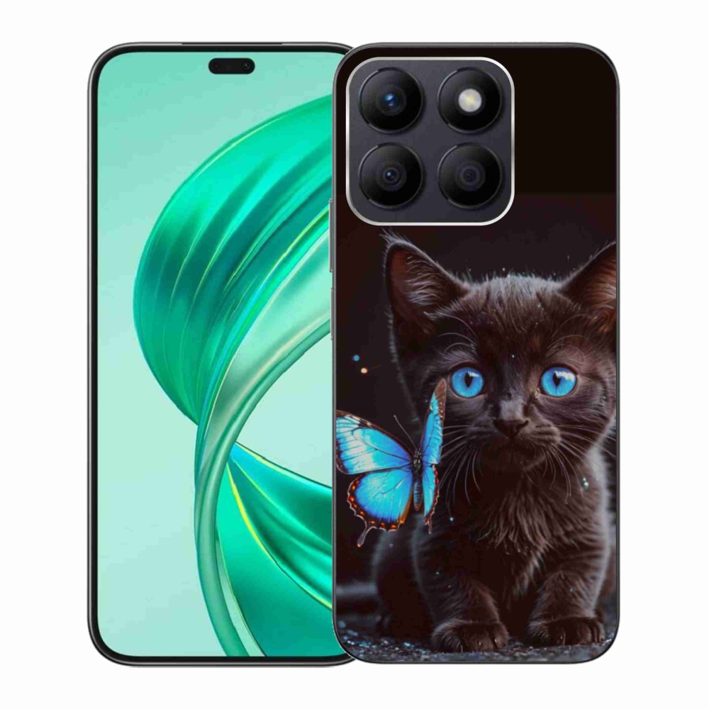 Gelový kryt mmCase na Honor X8b - černé kotě 3