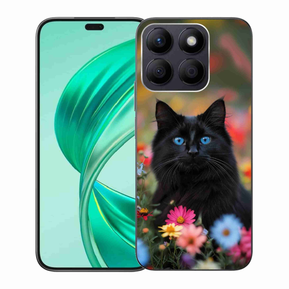 Gelový kryt mmCase na Honor X8b - černé kotě 4