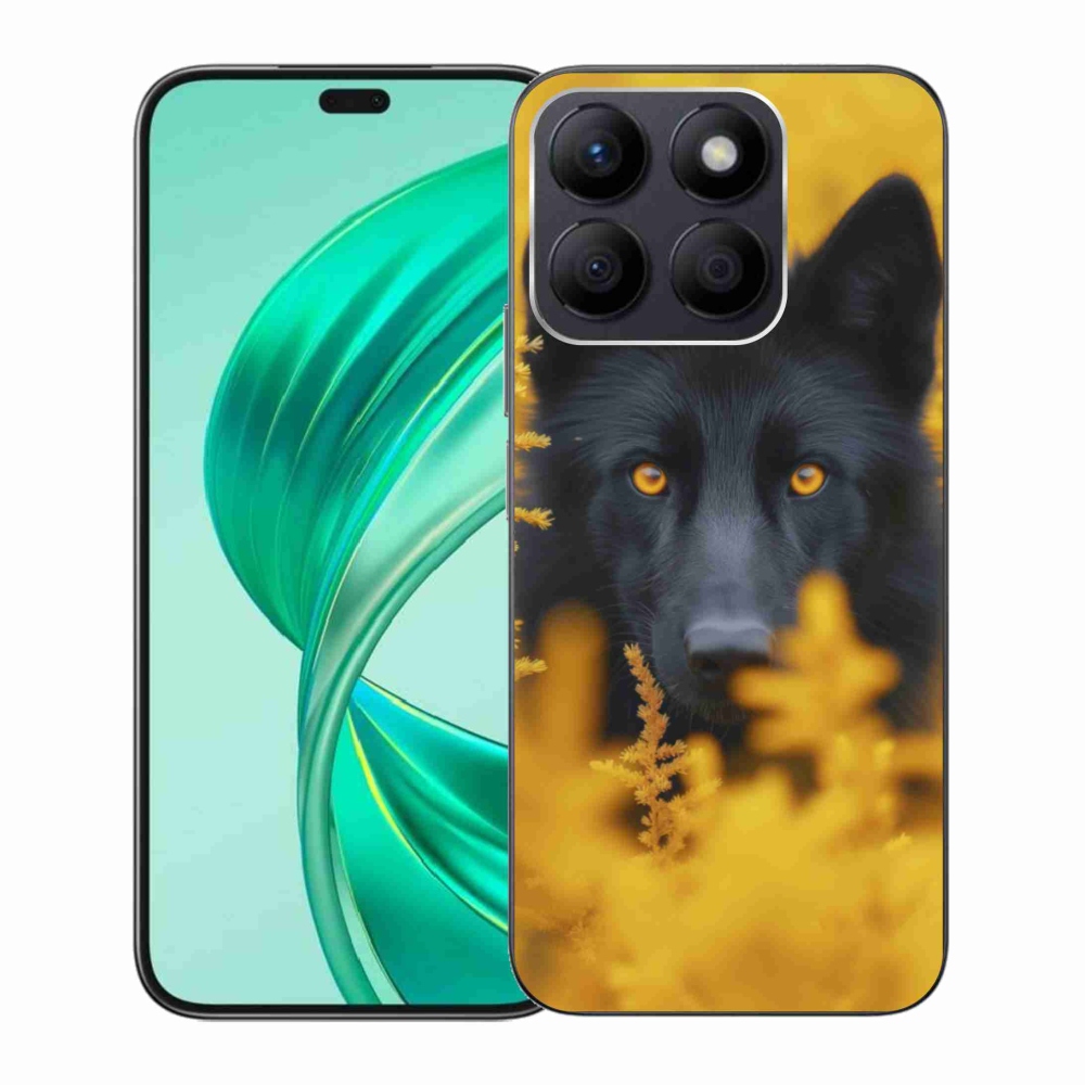 Gelový kryt mmCase na Honor X8b - černý vlk 2