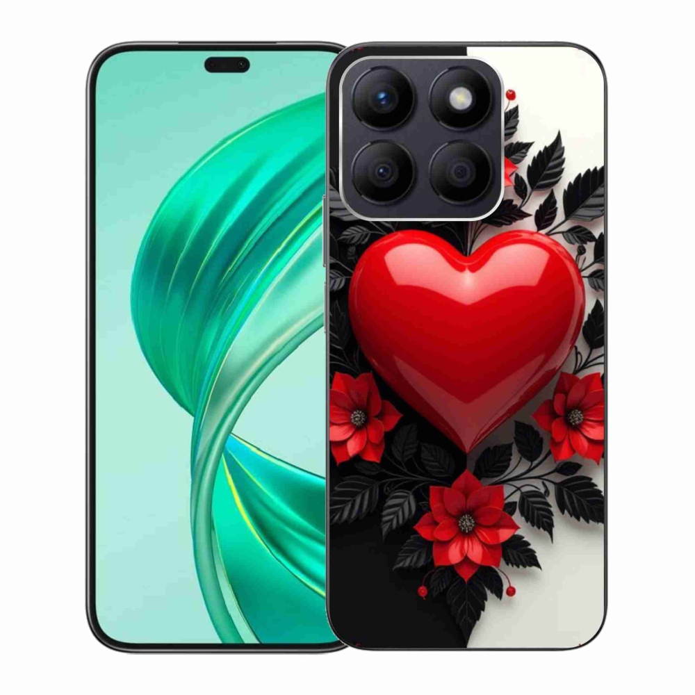 Gelový kryt mmCase na Honor X8b - červené srdce