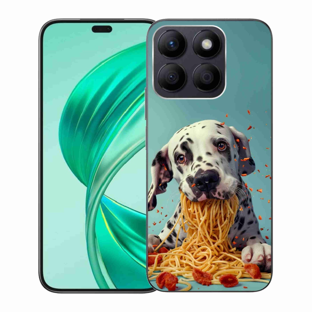 Gelový kryt mmCase na Honor X8b - dalmatin a špagety