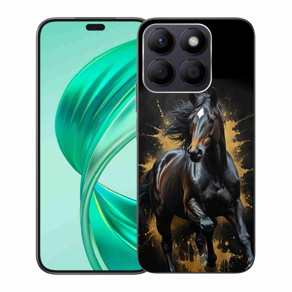 Gelový kryt mmCase na Honor X8b - elegantní černý hřebec