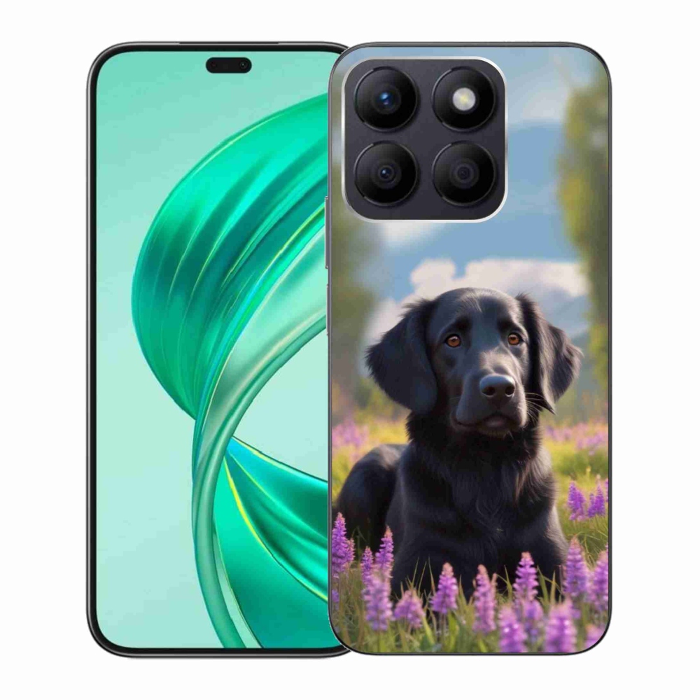 Gelový kryt mmCase na Honor X8b - elegantní černý retrívr
