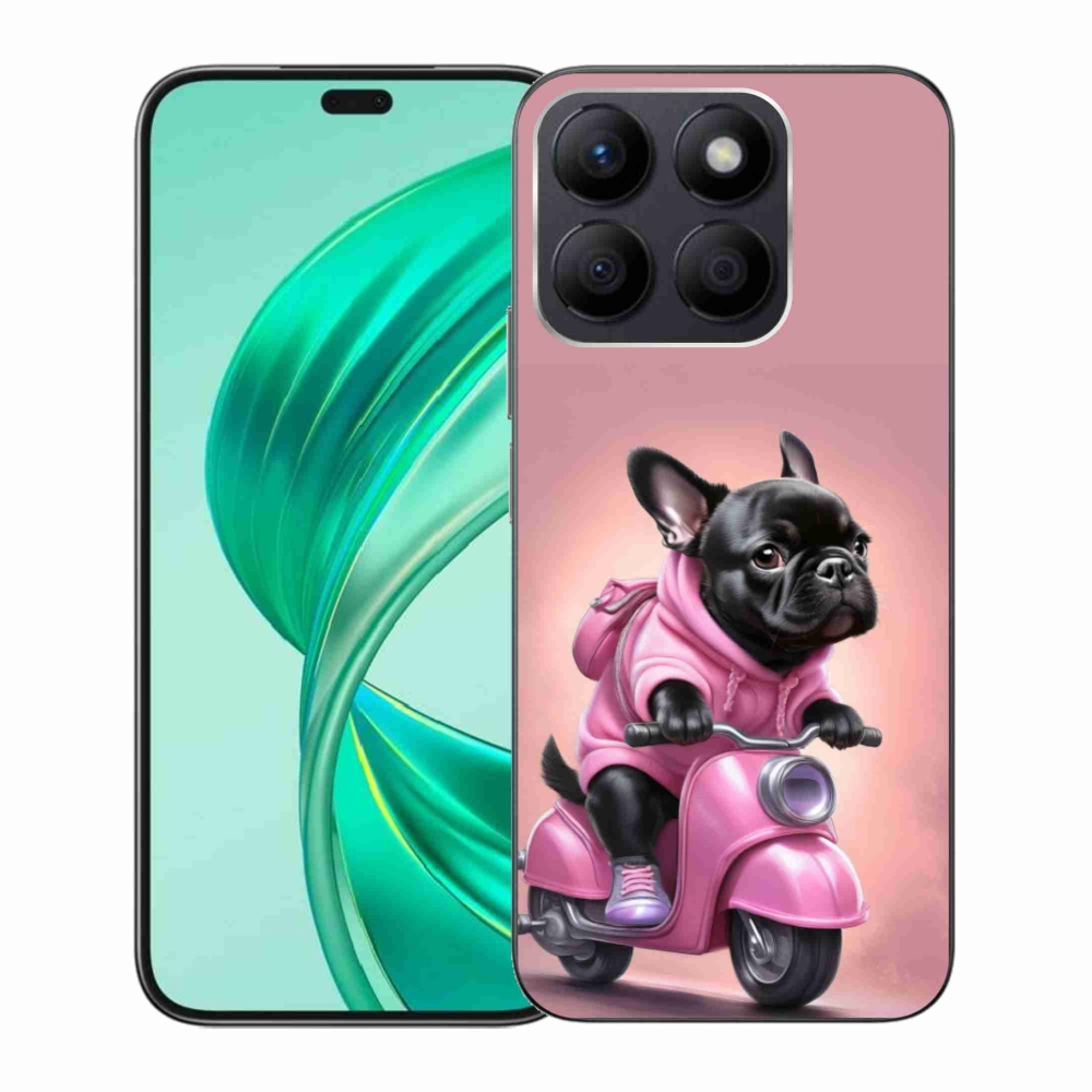 Gelový kryt mmCase na Honor X8b - francouzský buldoček na skútru