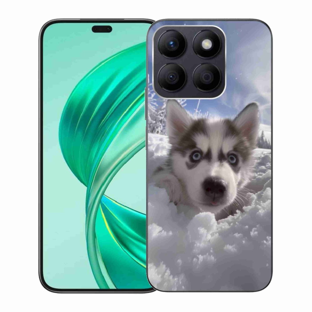 Gelový kryt mmCase na Honor X8b - husky ve sněhu