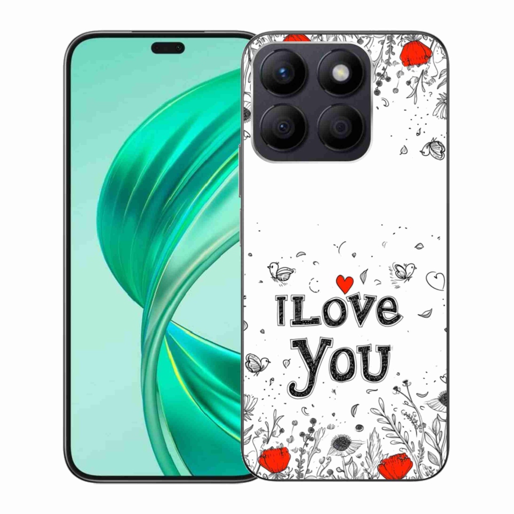 Gelový kryt mmCase na Honor X8b - I love you bílé pozadí