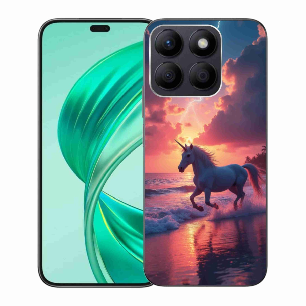 Gelový kryt mmCase na Honor X8b - jednorožec na pláži